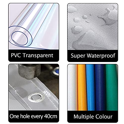 Bâche d'extérieur imperméable transparente 1.2x2m bâche de protection terrasse