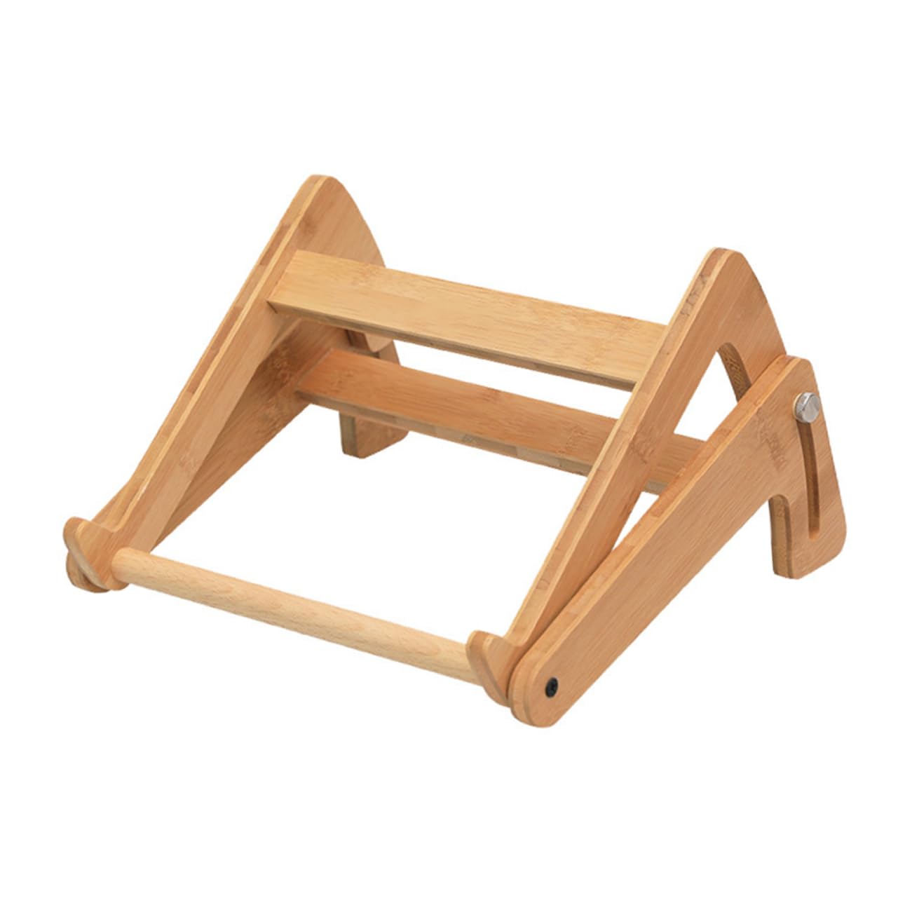 Scrivania Portatile per Laptop in Legno Altezza Regolabile, Design Cavo e Angoli Arrotondati, Supporto Ergonomico Antiscivolo per Casa e Ufficio