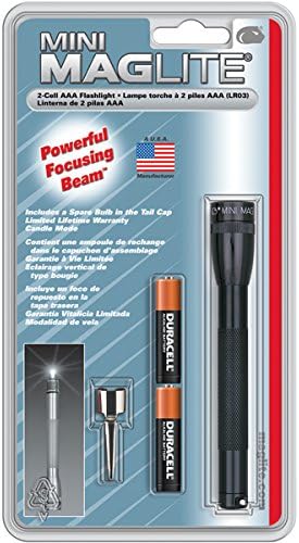 Amazon 電球モデルmini Maglite ミニマグライト 2aaa Mg M3a016 本体色 ブラック 単４アルカリ電池 2本使用 ブリスター パック仕様 Maglite 乾電池