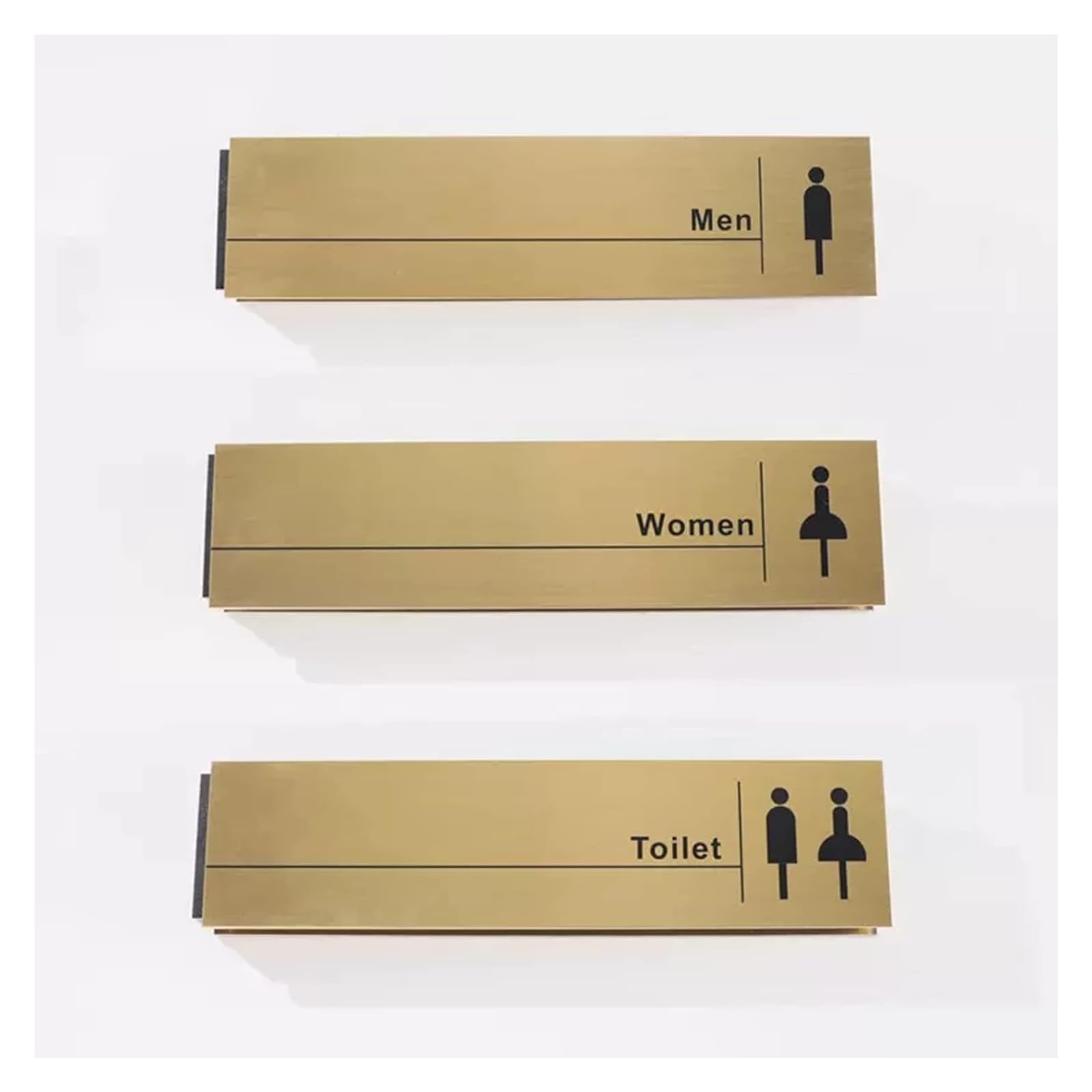 Carteles para aseos, Aluminio, letrero de decoración baño apariencia retro, 12,6 * 3 pulgadas
