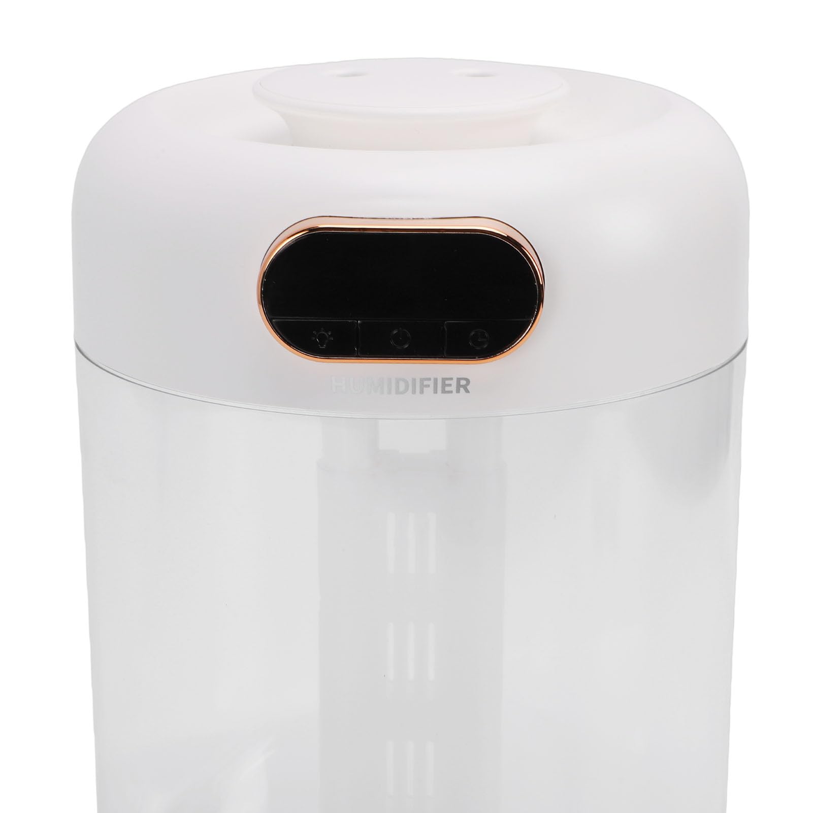 EMUKOEP Humidificador de Escritorio con Doble Pulverización, Silencioso, 3L, con Luz Nocturna, Apagado Automático, Alimentado por USB, Blanco, para Dormitorio, Oficina, Dormitorio, Plástico, 9,4x6,3