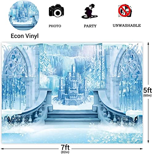 Fondo fotográfico Castillo de Hielo 15x10ft azul miniatura 2