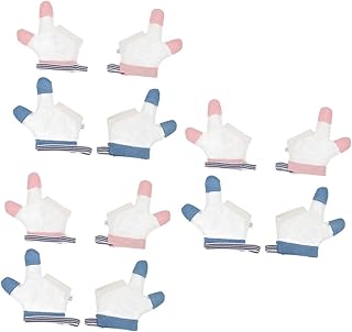 Totority 6 Pares De Luvas Para Morder Anel Ferramentas Para Crianças Luvas Para Bebês Luvas Para Crianças Luva Para Polegar Luvas Para Crianças Luva Para Parar De Morder Luva