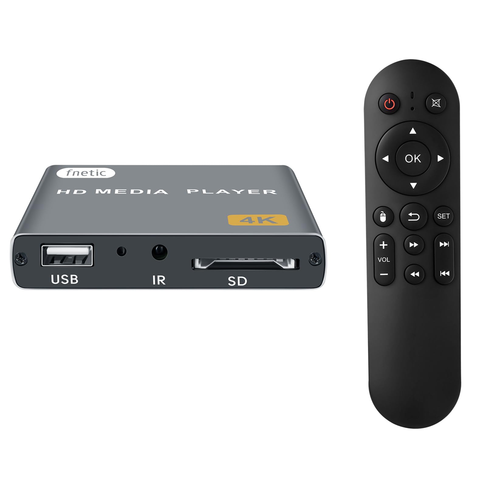 4K Digital Media Player TV MP4 Video Player with HDMI AV Output Digital Signage Mini HD Media Players