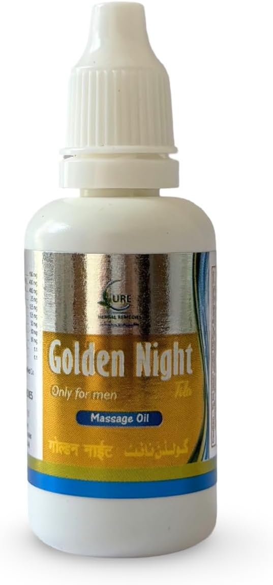 Golden Night Tila - 15ml | Natural Massage Oil for Men | Supports Strength, Comfort & Vitality