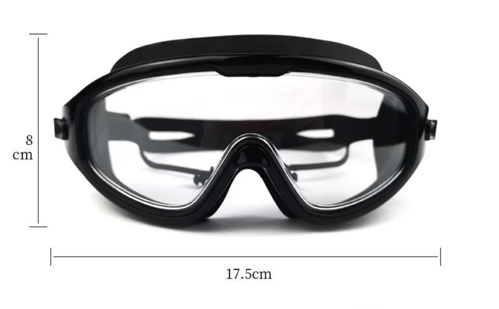 Schwimmbrillen Schwimmbrille mit großem Rahmen und Ohrstöpseln, männlich und weiblich, hochauflösend, beschlagfrei