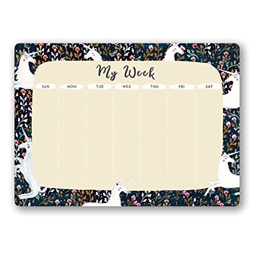Studio Oh! Undated Weekly Desk Pad Available in 4 Designs, Sonia Cavallini Magical Unicorns