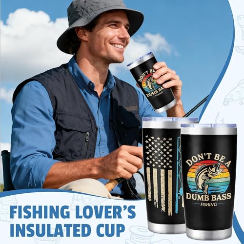Image of Gifts for Fishermen Fishing Lovers Gifts for Men Cool Fisherman Stuff for Mens Unique Fishing Accessories for Men with Keychain Mug Hat Socks