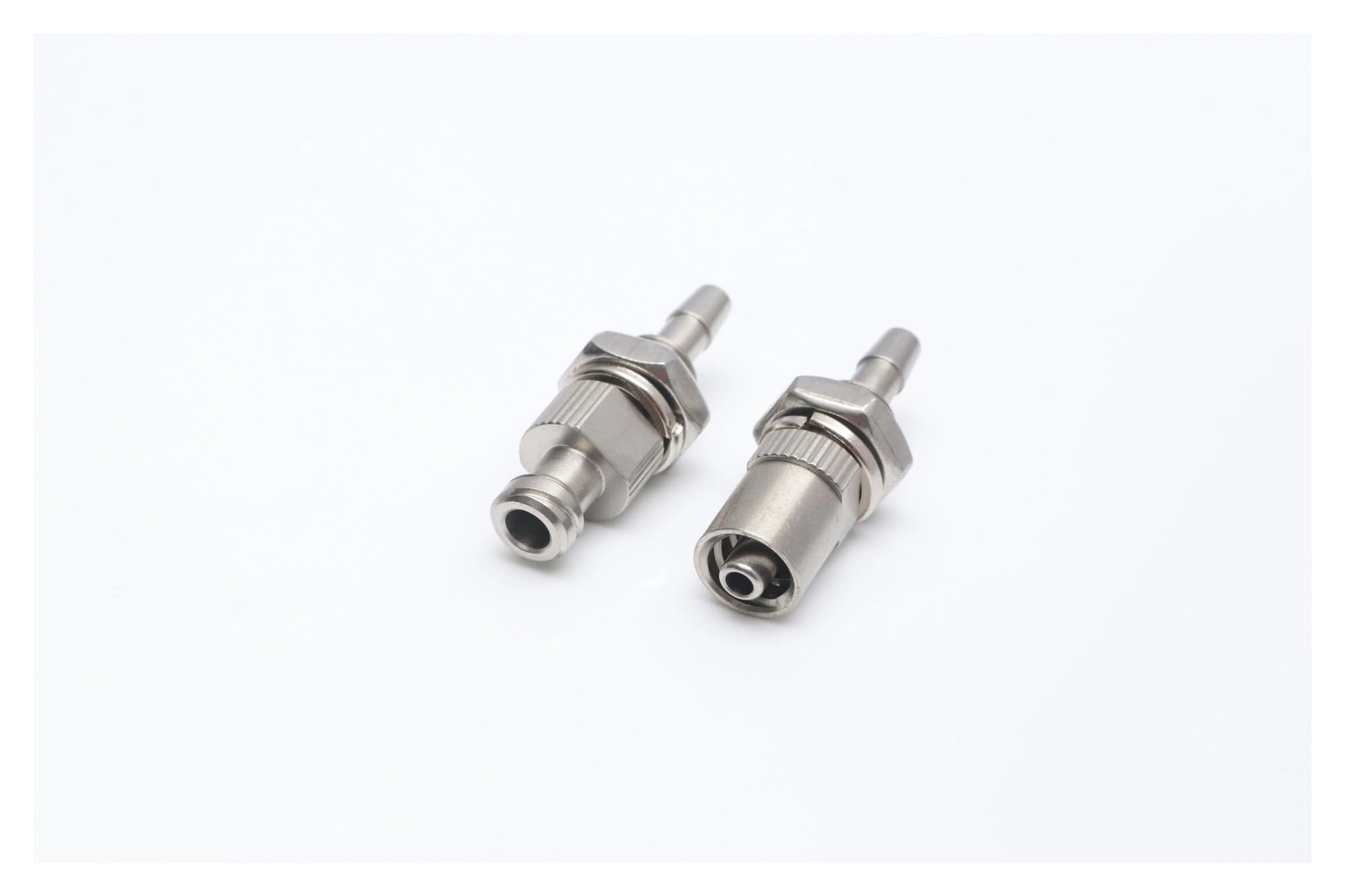 Widerhaken for männlichen/weiblichen Luer-Lock-Anschluss mit Ringmutter | Luer-Lock-Anschluss aus Metall for Schlauch- und Rohrverbindungen.(A set,Barb diameter4.7mm)