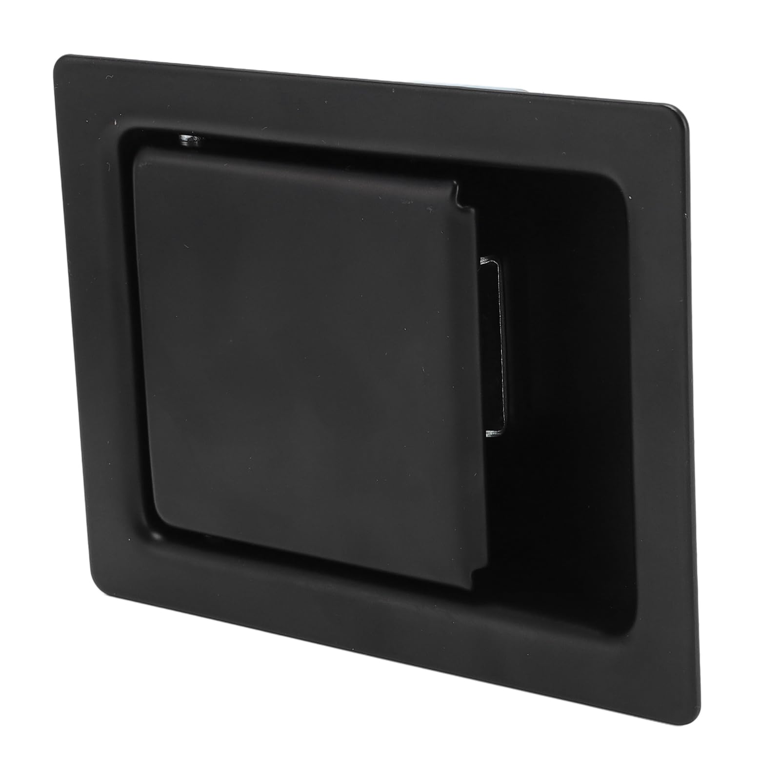Caja de herramientas de montaje empotrado de acero al carbono con mango de paleta para camión RV con lengüeta de bloqueo de acero inoxidable y 127X102mm 2 uds