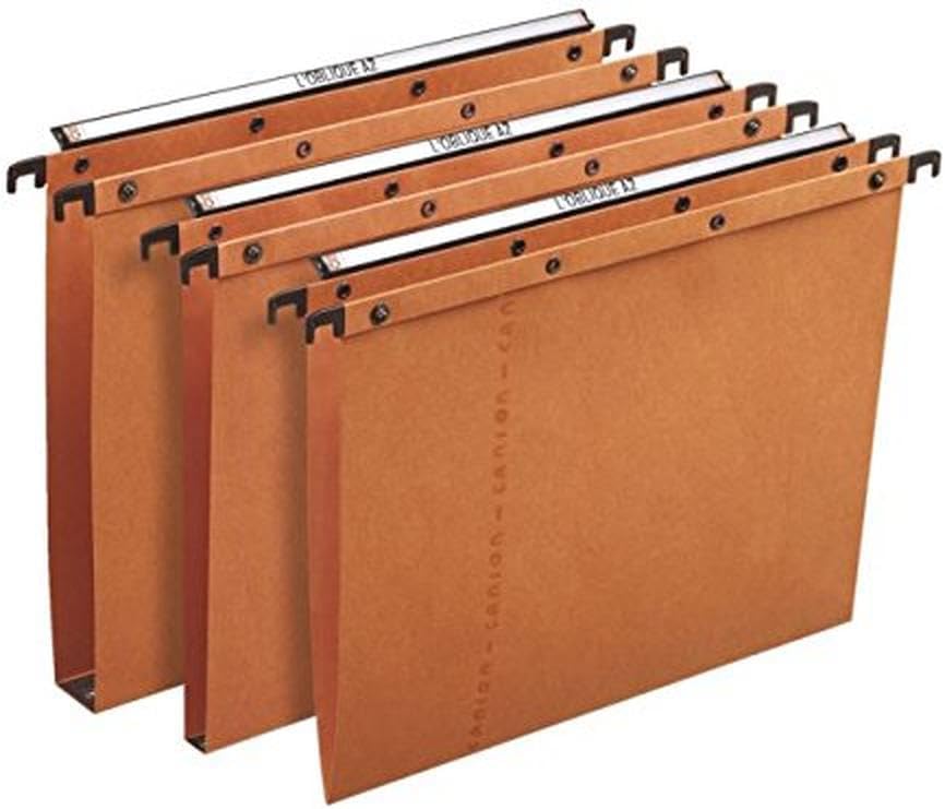 Elba AZO Ultimate Suspension Files for Kraft Drawers - Pack of 25 - Blue A4 Fond 15 mm Orange