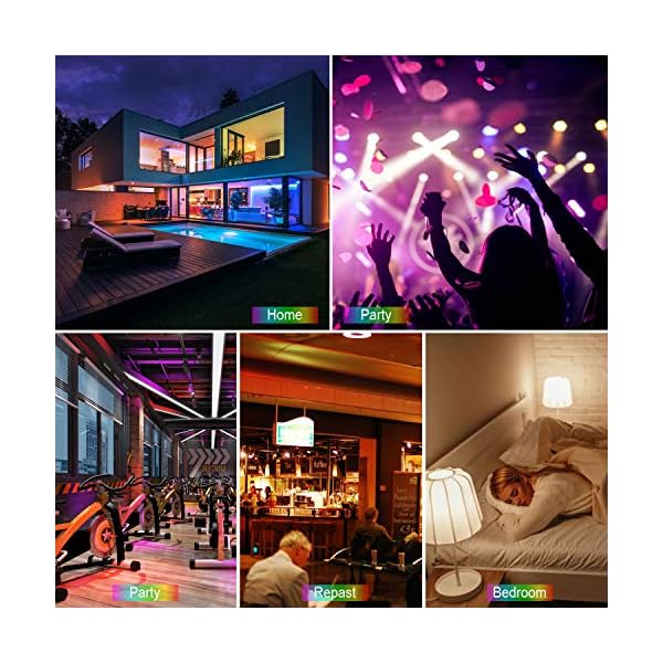 E14 Led Lampe 6W RGBW Äquivalent 40W, Farbwechsel Glühbirne Dimmbar, 2700K Schraubglühbirnen mit Fernbedienung… – Bild 6