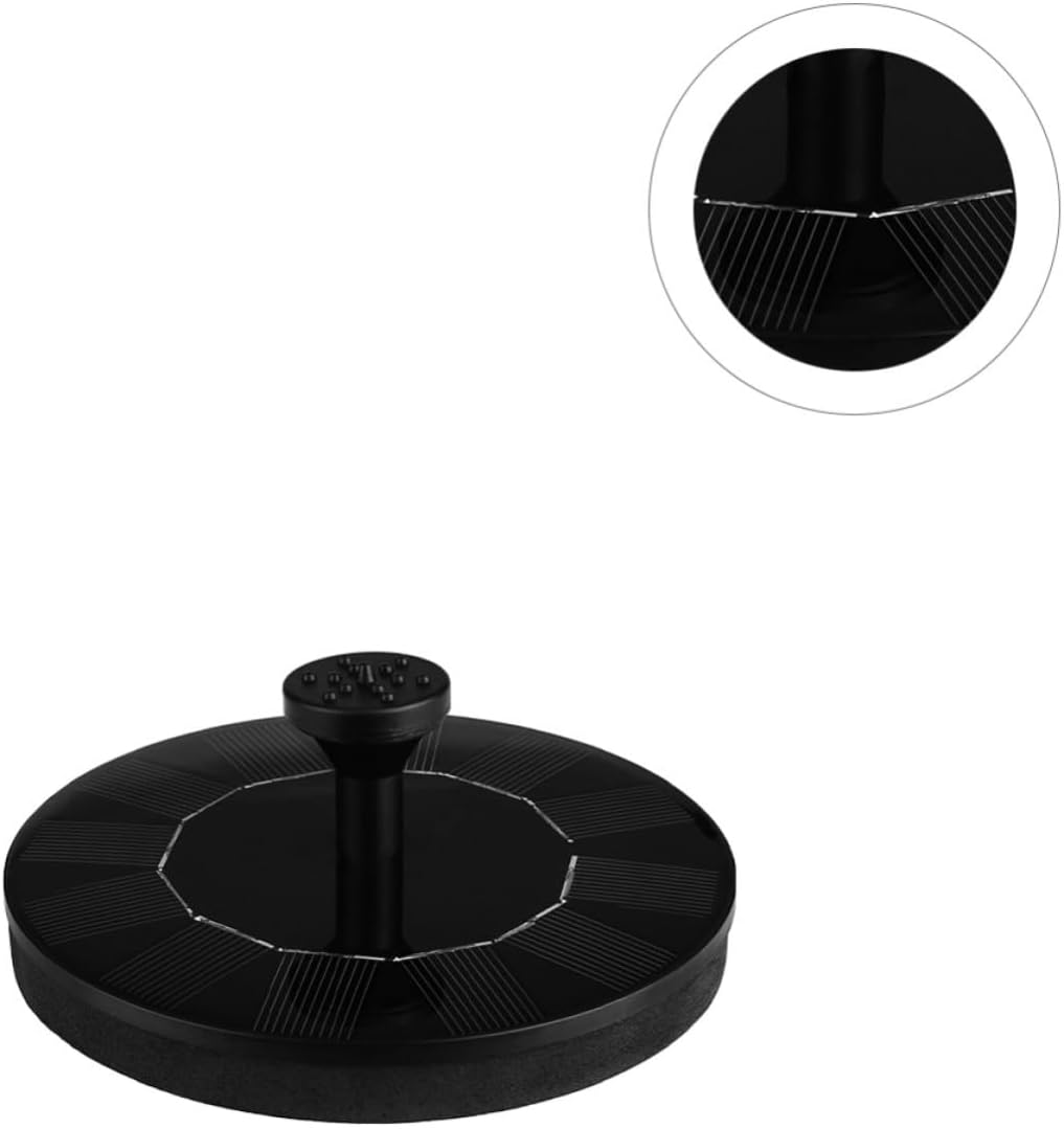 Floating Water Fountain Pump Black Solar Powered Made with Single Crystal Silicon and Epoxy, Features Water Circulation for Oxygen and Quiet Operation for Garden and Small Pond