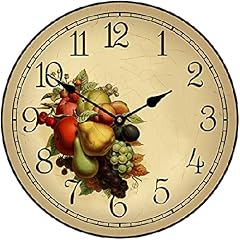 Arog Geld French Fruit Wall Clock Farmhouse Rustic Clocks Silent Round Wooden Battery Operated Arog Geld French Fruit Wall Clock Farmhouse Rustic Clocks Silent Round Wooden Battery Operated item