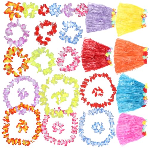 Set de falda hula y guirnaldas de flores de PP y tela para bodas