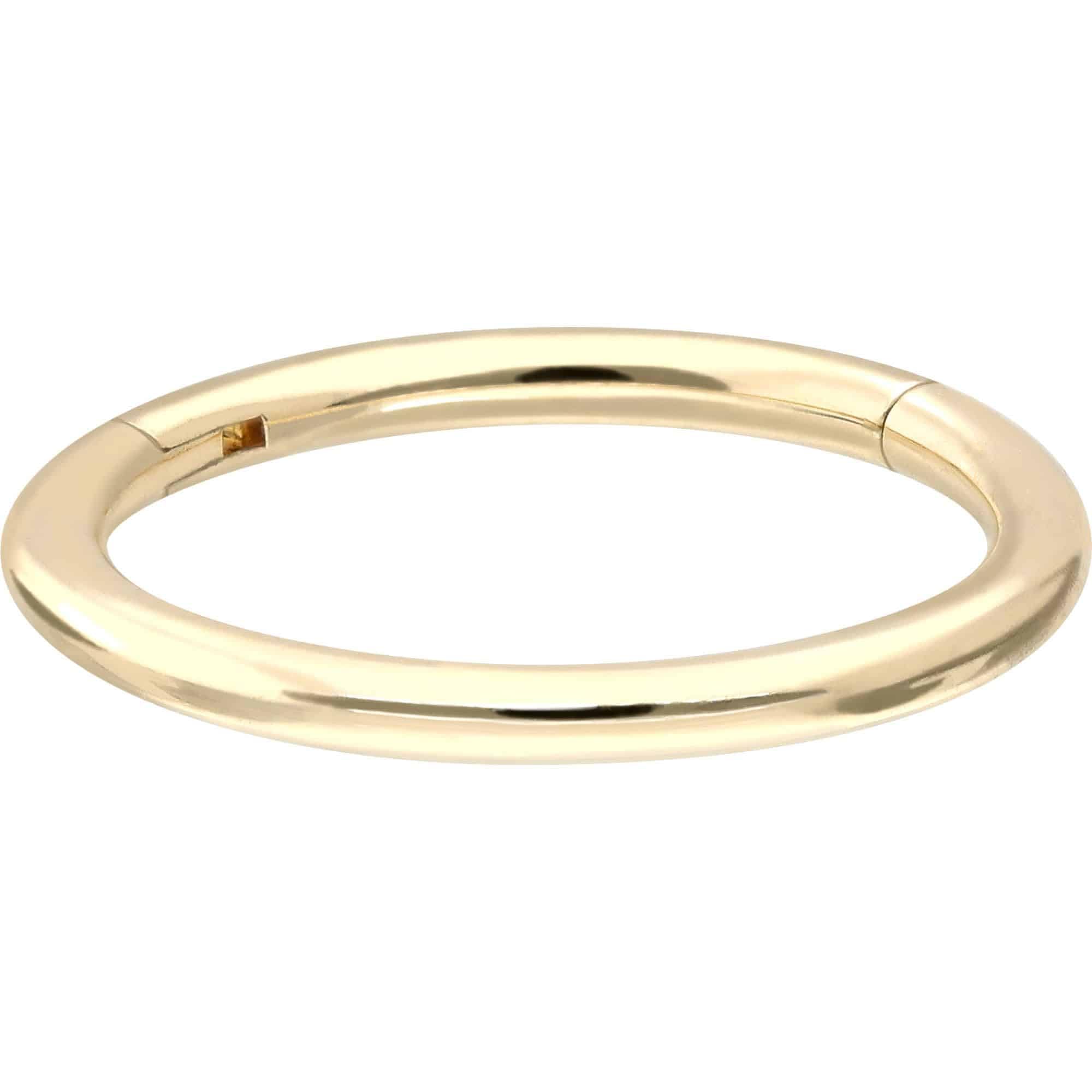 PIERCINGLINE Piercing Ring 14K Gold Segmentring Clicker 585er Gold - Roségoldfarben, Goldfarben, Silberfarben