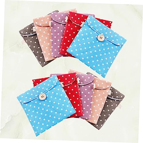 FRCOLOR 10 bolsas portátiles de lino para almacenamiento miniatura 6