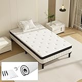 lit 90x190 complet 2. Stable et durable : le dos du matelas est incrusté de planches de bois massif et soutenu par 6 pieds en plastique naturel solide avec coussinets antidérapants. Les barres transversales métalliques des deux côtés améliorent la stabilité et la sécurité du lit. le cadre de lit et le sol mesurent : 16,5 cm, peuvent servir d'espace de rangement, facilitant le nettoyage et permettant le passage facile du robot aspirateur.