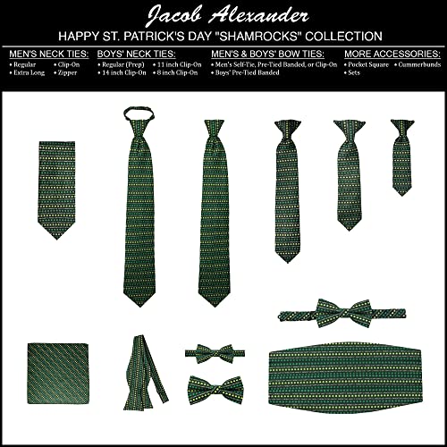 Jacob Alexander Boys' Prep Happy St. Patrick's Day Shamrocks Neck Tie3