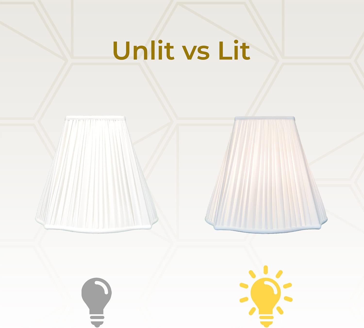 Buу 1 gеt 1 🔥 Royal Designs Fancy Square Gather Pleat Basic Lamp Shade, White, 5.75 x 14 x 11.75