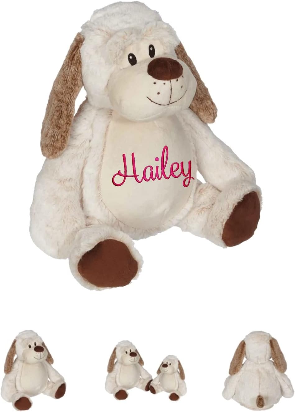 Personalized stuffed animal, Dog stuffed animal, custom animal, plush toys, gift for baby boy, gift for baby girl, newborn baby gift, Baby shower gift, Plushies, plush toys, embroidered Dog