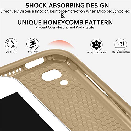 Image of DuraSafe Cases for iPad PRO 9.7iPad 5th 6th Gen Air 1st 2nd Generation [iPad 5 6 Air 1 2 ] 9.7 Inch A1893 A1822 A1566 Magnetic Dual Angle Stand Cover with Protective Durable Shock Proof Back - Gold