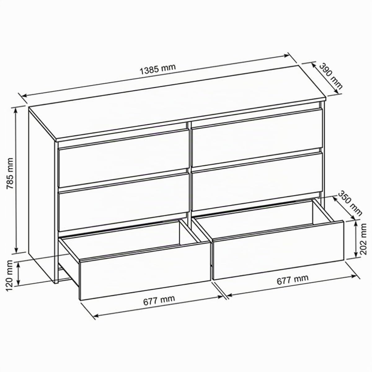 Commode avec tiroirs - Anthracite - 138,6 x 78,5 x 39 cm - Buffet pour Salon, Couloir, Chambre à Coucher - Armoire à tiroirs Moderne - Meuble de Chambre à Coucher