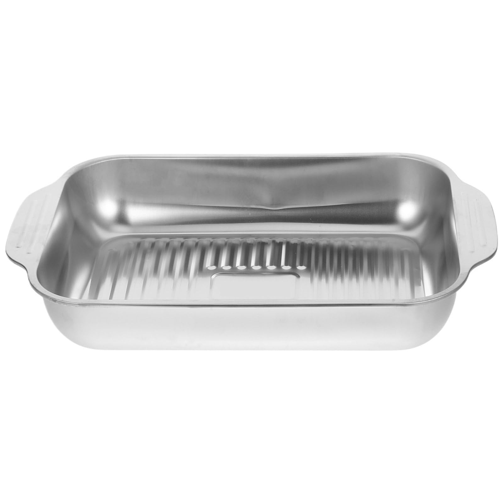 Barbecue et service en plat rectangulaire profond pour four