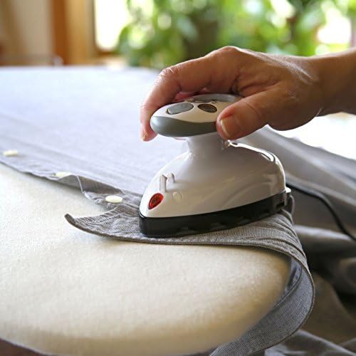 Small Mini Iron - Dual Voltage Compact Design, Great for Travel - Non-Stick Ceramic Soleplate - Dry or Steam Ironing - Extra-Long Power Cord – Heats Rapidly in 15 Seconds