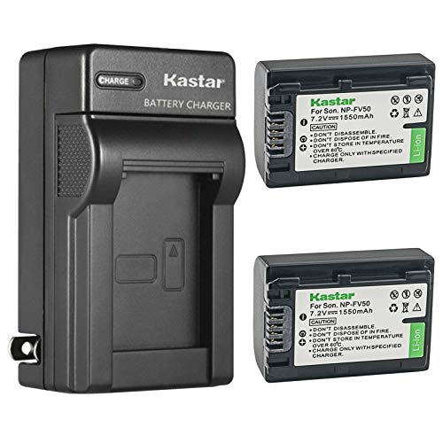 Kastar 2-Pack Battery and AC Wall Charger Replacement for Sony HDR-PJ10, HDR-PJ200, HDR-PJ220, HDR-PJ230, HDR-PJ260, HDR-PJ26, HDR-PJ30, HDR-PJ320, HDR-PJ330, HDR-PJ340, HDR-PJ340E, HDR-PJ350