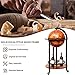UJOYPAYD 16th Century Italian Replica Globe Bar Cabinet,17.5” Wood Globe Wine Bar Stand w/Wheels,Globe Bar Cart with Liquor Bottle Shelf,Globe Wine Cabinet Organizer for Spirits Beverage Stemware