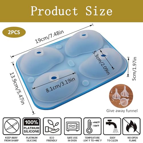 Moldes de Frutas 3D Mango de Silicona, 2 Piezas miniatura 6