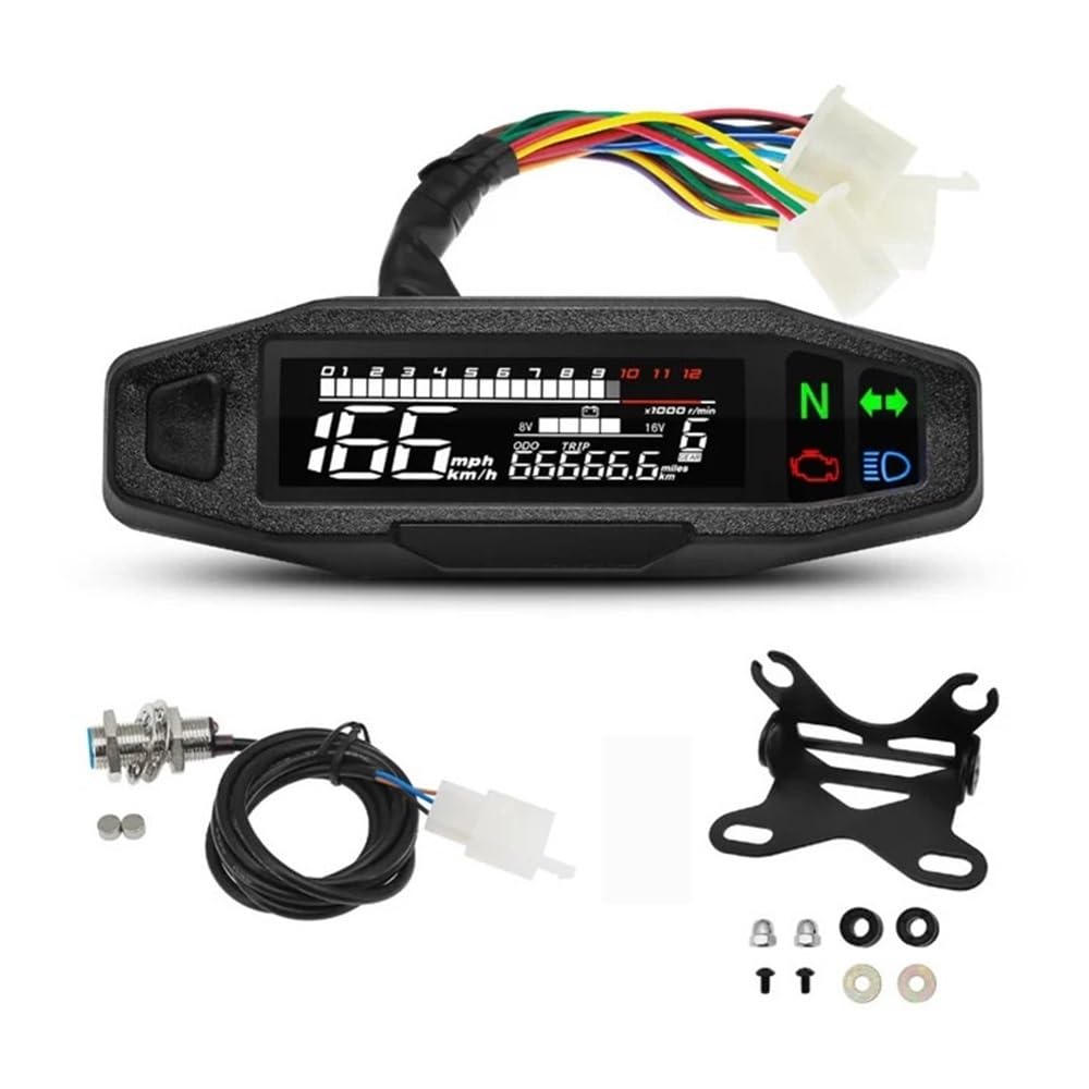 Contagiri contachilometri Accessori Moto Tachimetro Universale LED Cruscotto Digitale Km/h MPH Contachilometri Sensore Contachilometri Con Staffa Y/Z/W
