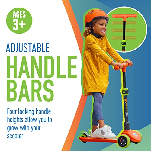 Aero Toddler, Kids Scooter – 3 Wheel Scooter, Adjustable Handles, Led Wheels, Rear Brake, Durable, Folding Scooter, Easy Grip Deck, Outdoor Toys, Kick Scooters For Boys And Girls, Ages 3 And Up #TOP4