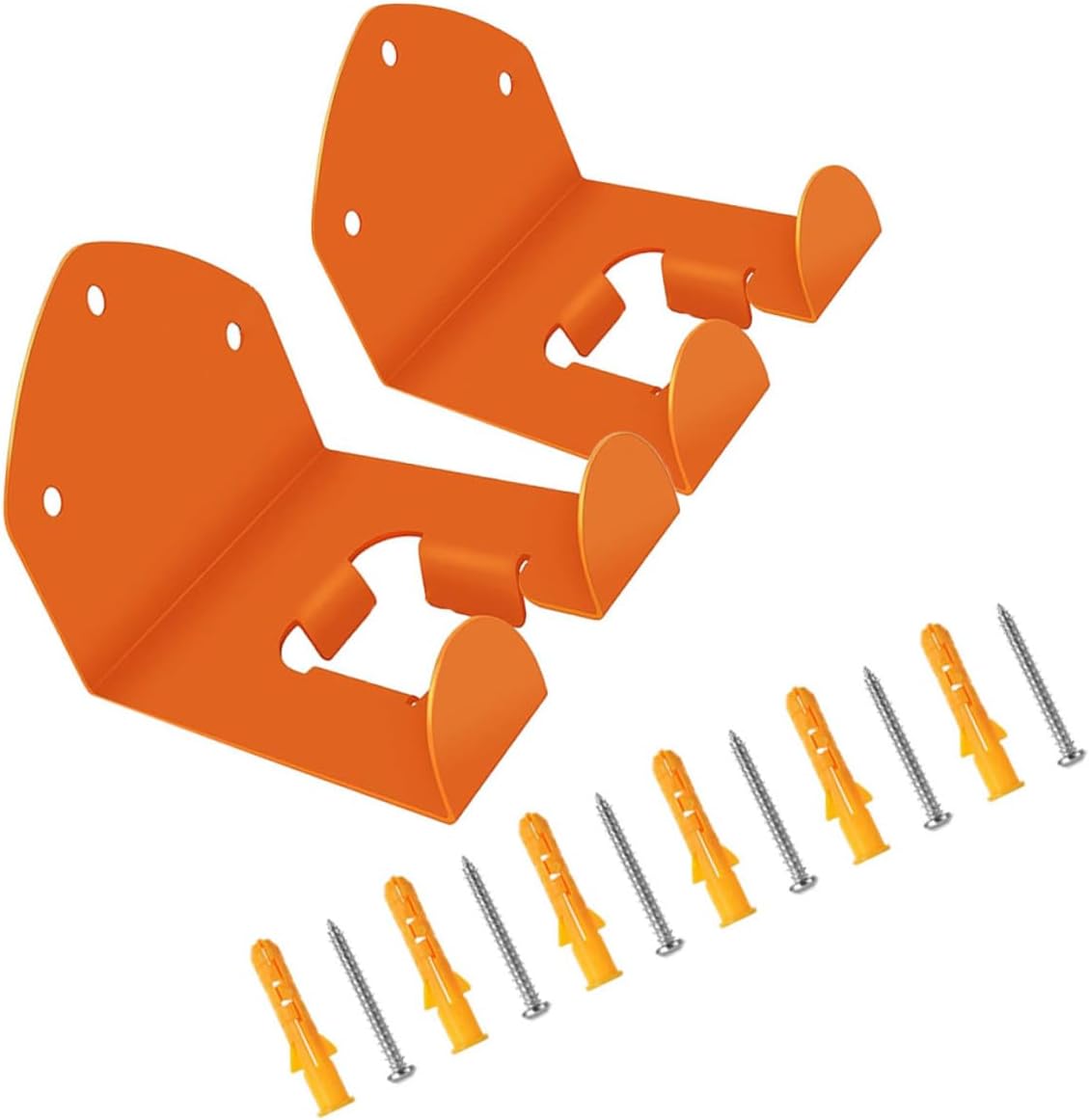 Heavy Duty Wall Hooks Garage Storage Hangers for Yard Equipment and Outdoor Tools, Wall Mount Heavy-Duty Hooks Set of 2 for Garage Organization