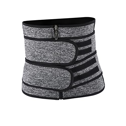 Cinturón de soporte lumbar con cremallera para mujer gris miniatura 1
