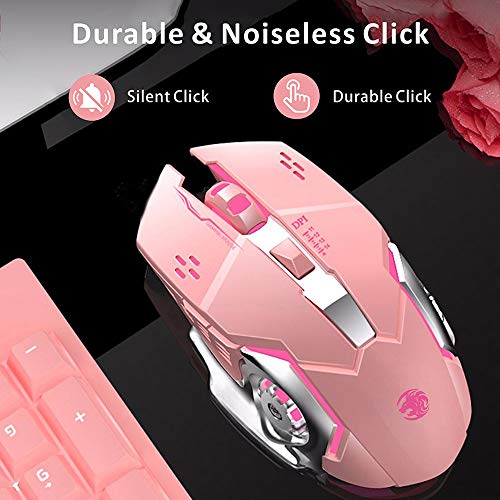 Q85-Rechargeable-Wireless-Gaming-Mouse-24G-LED-Optical-Silent-Wireless-Computer-Mouse-with-4-LED-Light-3-Adjustable-DPI-Ergonomic-Design-Auto-Sleeping-Pink