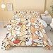 QOOMO Dog Comforter Twin Size,Kawaii Dogs Comforter Set for Kids Teens Girls Boys,3Pcs Bedding Set Printed Comforter with 2 Pillowcases,Down Alternative,Soft and Lightweightï¼ŒTwin Size