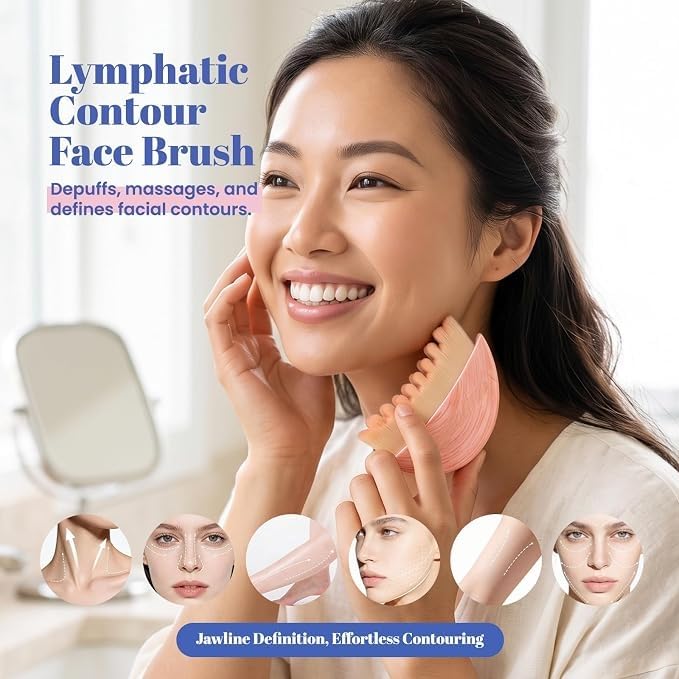 Image of Brush Gua sha And Steel Guasha combo for face massage