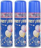 VIP Home Essentials Party Streamer Spray in a Can (3 Pack, Blue)