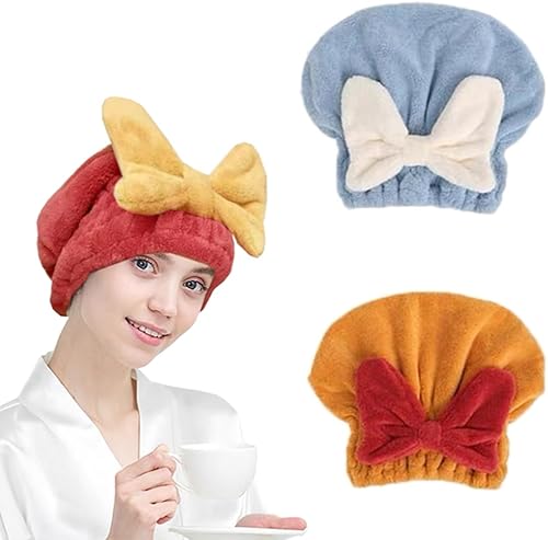 Miniatura 7 de Jenmex Toalla de microfibra para el cabello para mujer, 2 toallas para el cabello. Toalla de pelo suave y absorbente para cabello largo y húmedo