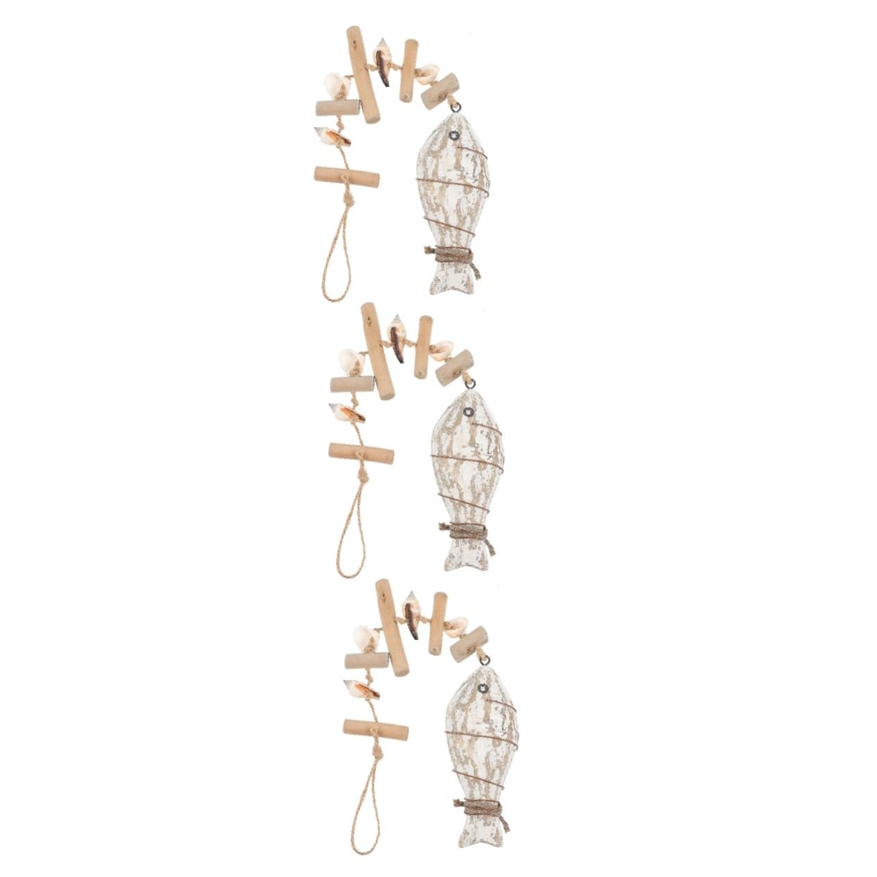 Hemobllo 3 Piezas Adorno de Pared de Madera para Decoración Colgante de Peces de Madera para Habitaciones Infantiles y Temáticas Marinas