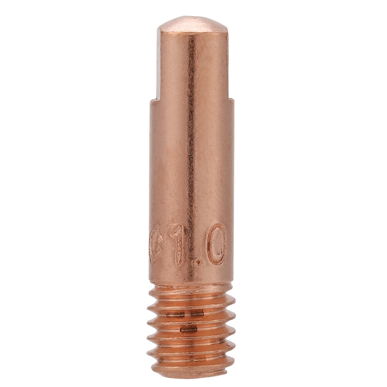 Wakects Punta di Contatto in Rame da 20 Pezzi, Punta di Contatto per Saldatura in Rame Rosso per Binzel 15AK MIG, Dimensioni 0,8 Mm, Materiali di Consumo Durevoli e Resistenti Alle Alte Temperature