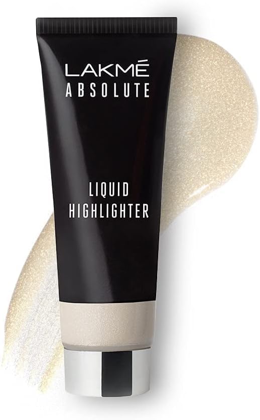 Lakme Glitterati Liquid Highlighter Blendable, lightweight liquid texture, For Dewy Makeup Look, that Moisturises and Hydrates skin, 25g