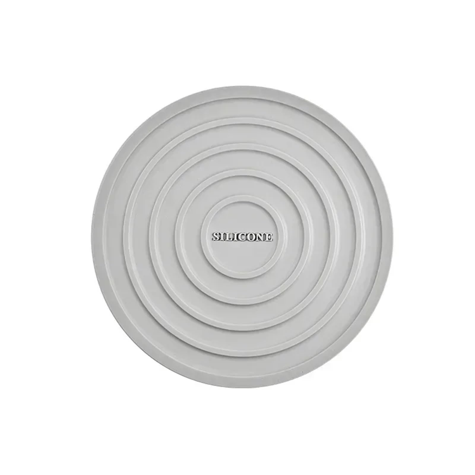 3pcs Silicone Mat Coasters Placemats Anti-slip Table Mats Kitchen Accessories Round Placemat Tableware Insulation Pad For Kitchen Dining Tables(Grey)