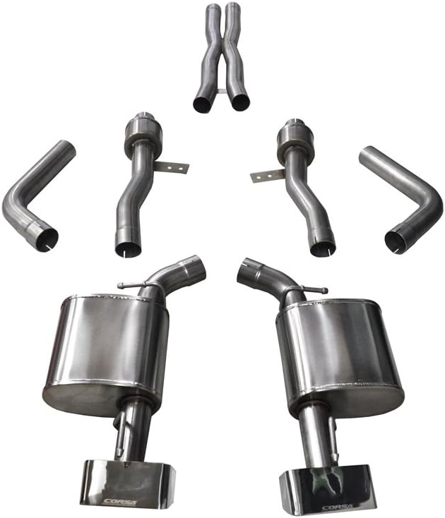 Corsa 14993 Cat Back Exhaust (W/GTX2 Tips Dodge Challenger R/T Scat Pack 6.4L V8, Sport)