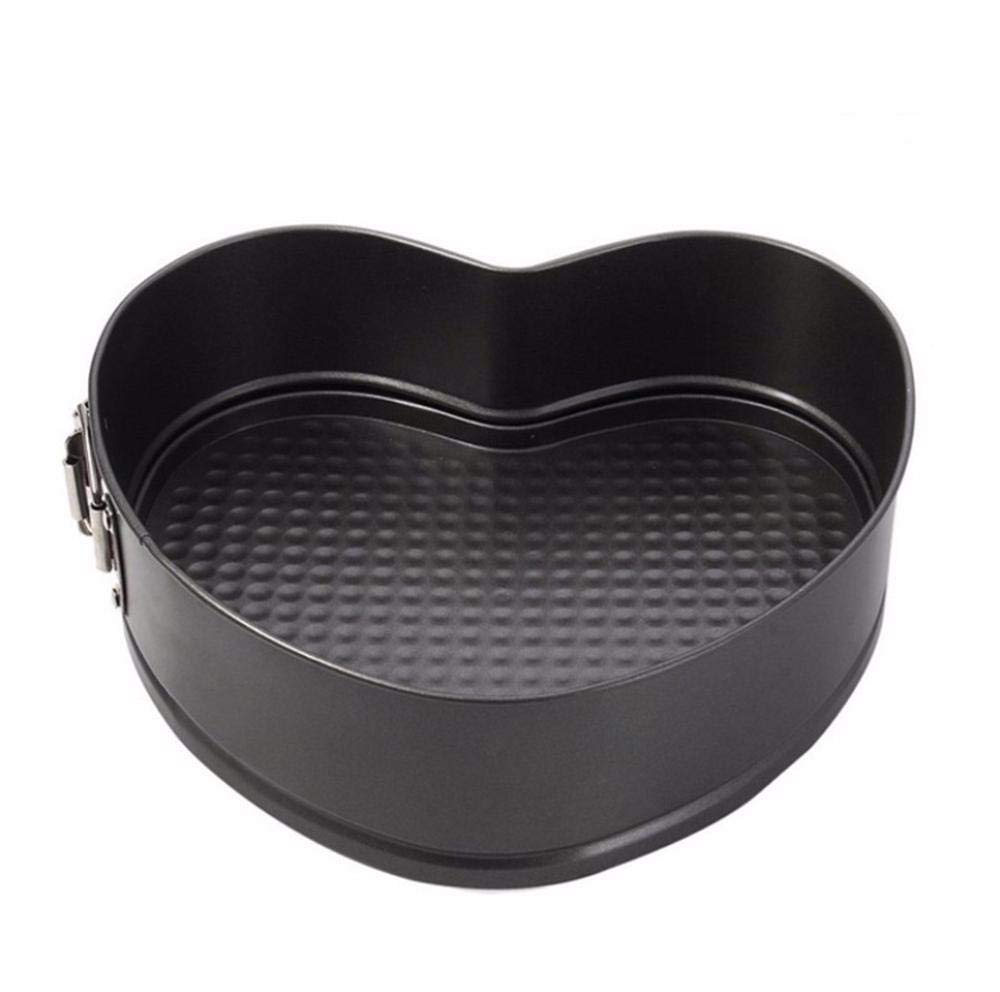 3 piezas de lata para tartas con base rápida y suelta, molde para repostería, antiadherente, redondo, forma de corazón, herramienta para hornear