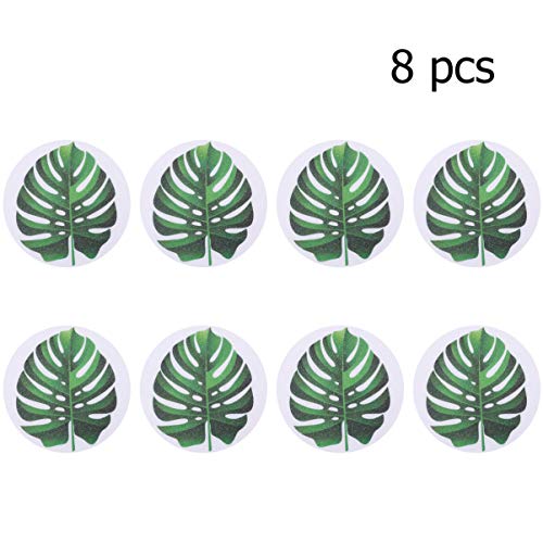 DOITOOL 8PCS Bathtub Stickers Non Slip for Adults or Kids,Monstera Leaves Patterns Anti Slip Shower Decals Non Slip Safety Adhesive Shower Appliques with 1 Scraper for Bath Tub and Shower Surfaces