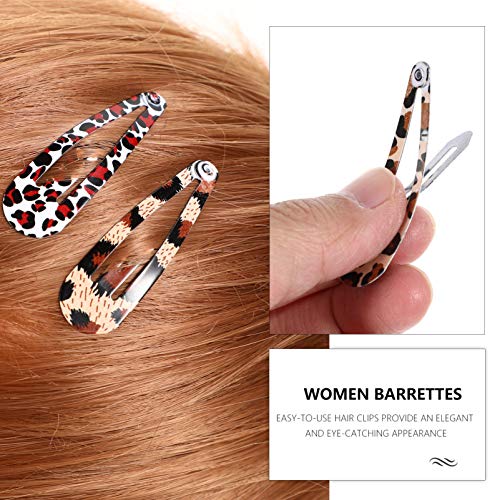 Beaupretty 40T122BFMJKF51558VER 24Pcs Snap Hair Clips Leopard Animal Print No Slip Metal Geometric Snap Barrettes Bb Hairpins Side Clip Hair Accessories thumb #7