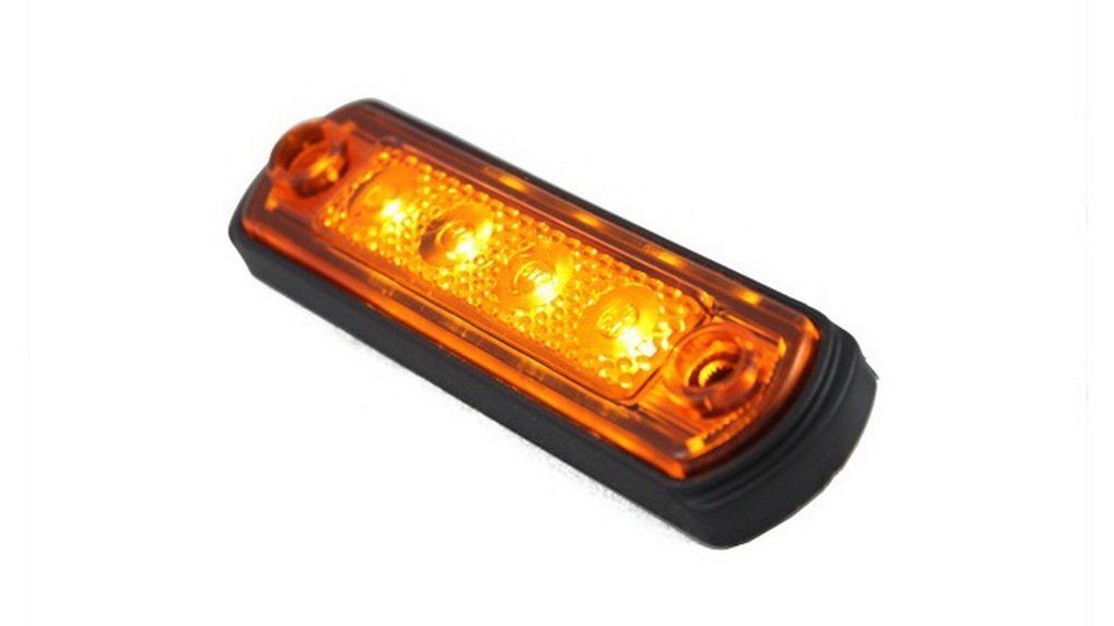 8 x 4 SMD LED Orange Begrenzungsleuchte Seitenleuchte 12V 24V mit E-Prüfzeichen Positionsleuchte Auto LKW PKW KFZ Lampe Leuchte Licht Gelb Universal